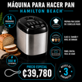 Máquina multifuncional para hacer pan Hamilton Beach