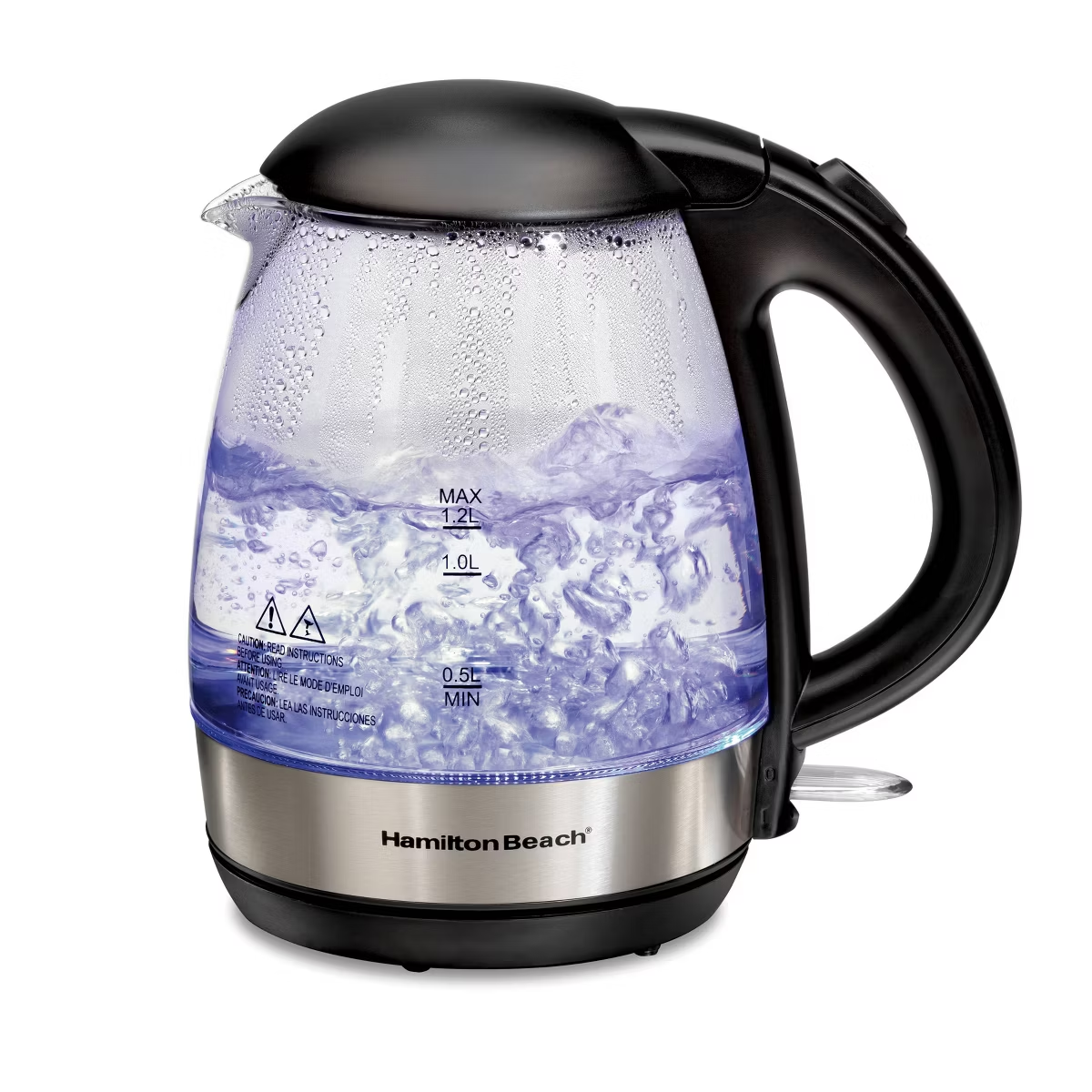 Hervidor de agua de vidrio 1.2L Hamilton Beach