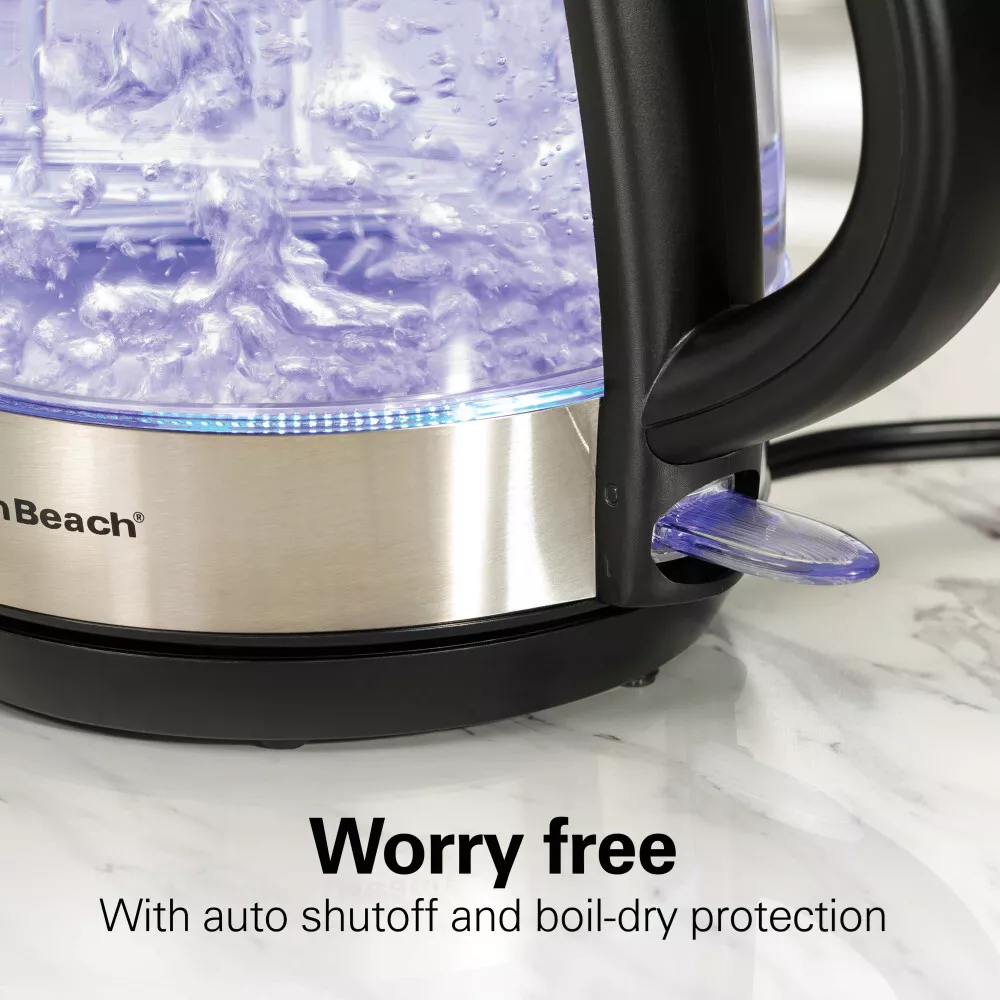 Hervidor de agua de vidrio 1.2L Hamilton Beach