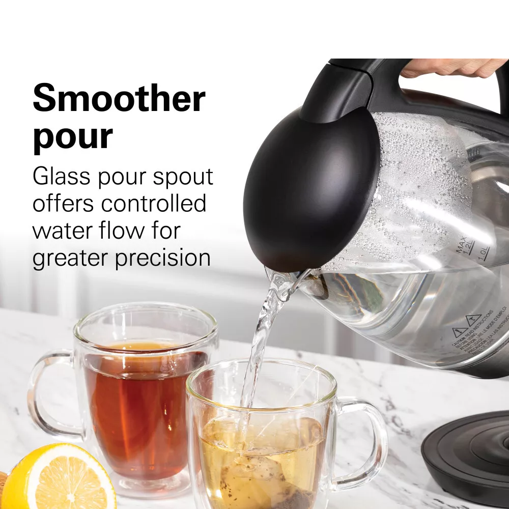 Hervidor de agua de vidrio 1.2L Hamilton Beach