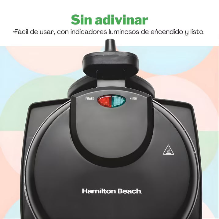 Máquina para waffles giratorio 800W Hamilton Beach