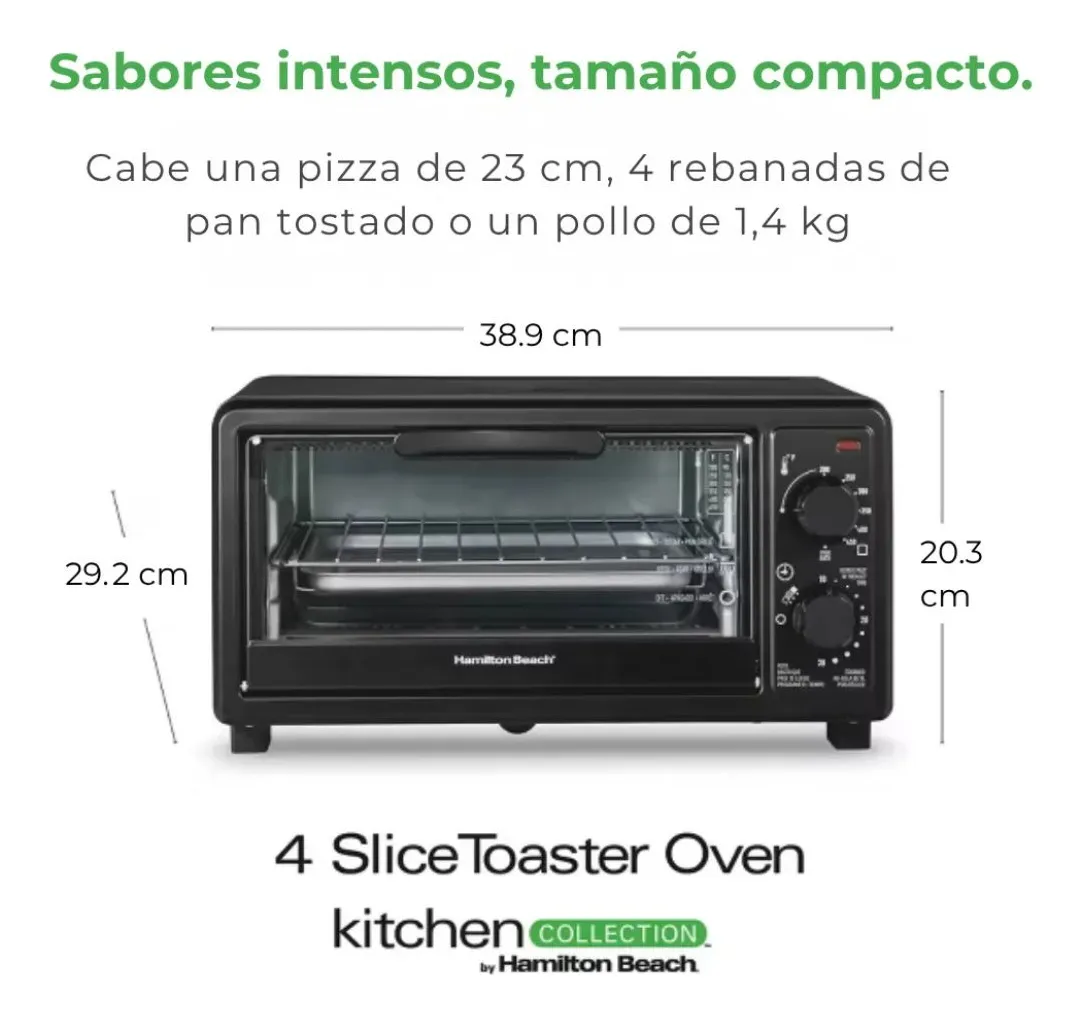 Horno Tostador eléctrico 1100W Hamilton Beach