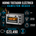 Horno Tostador eléctrico 1120W Hamilton Beach