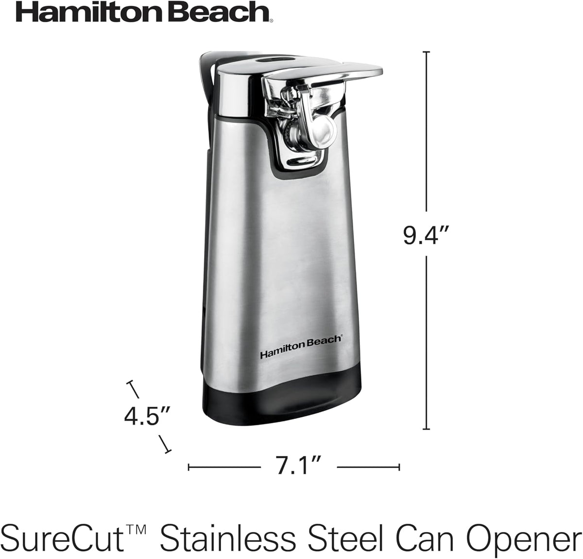 Abrelatas de acero inoxidable Hamilton Beach