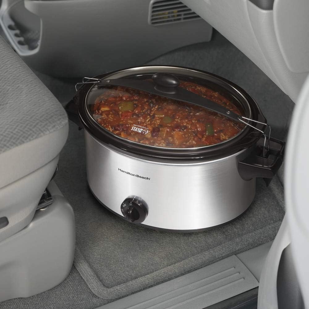 Olla de cocción lenta 5.7L con seguro de transporte Hamilton Beach