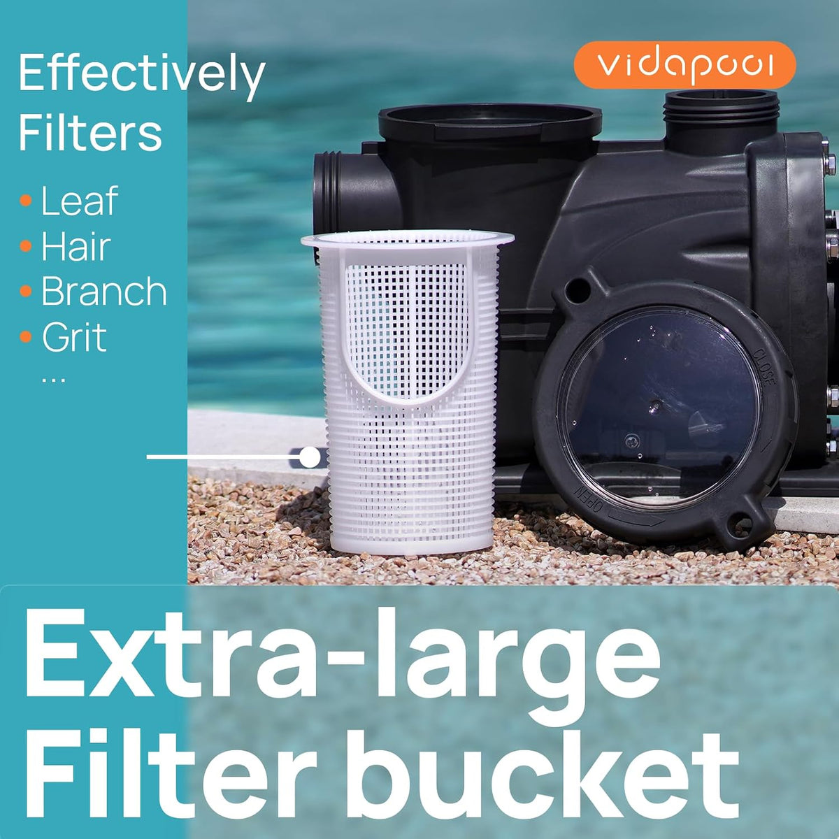 Bomba Inteligente para Piscina 3.0HP de Velocidad Variable con Ahorro Energético VIDAPOOL