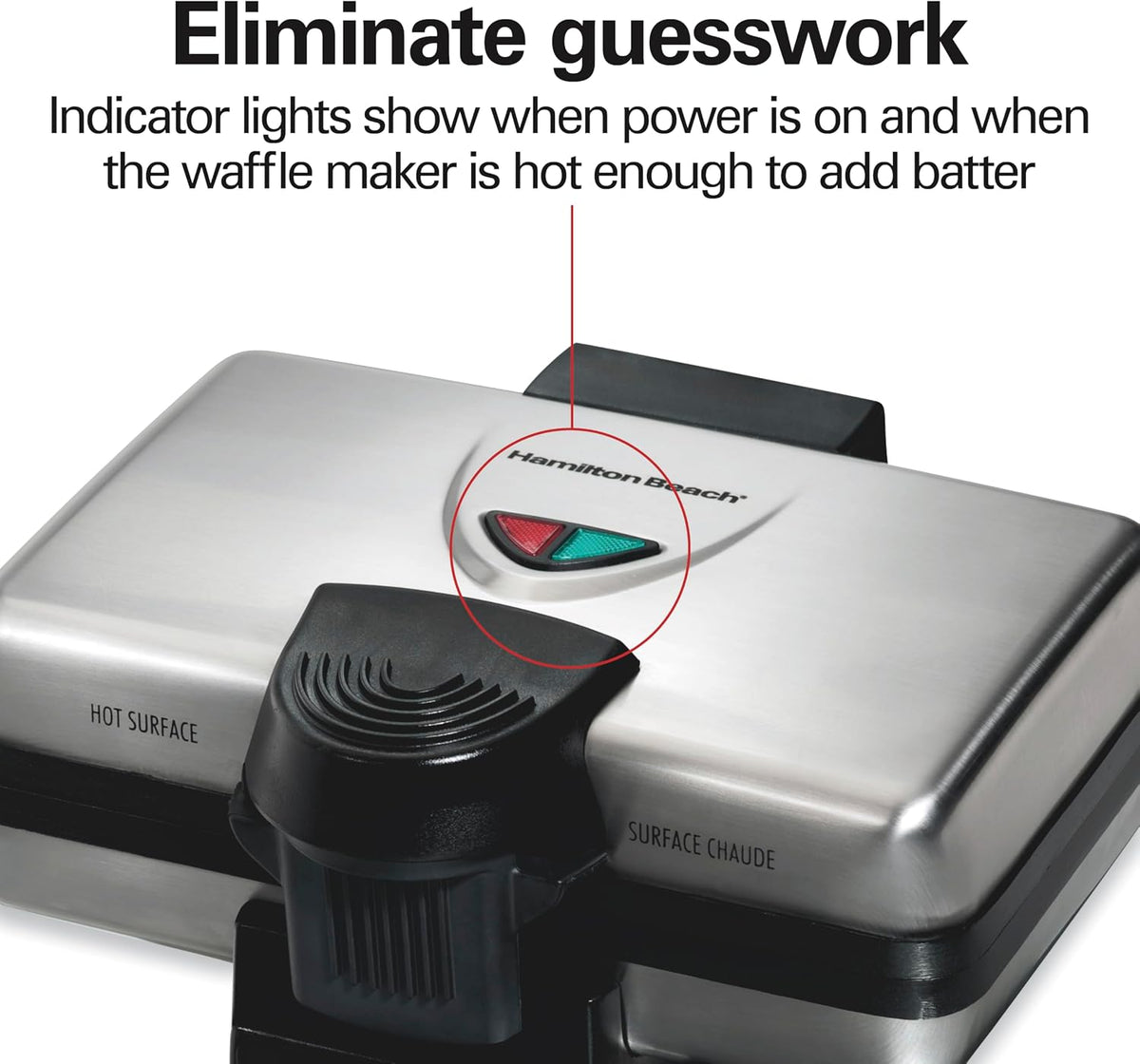 Máquina para hacer waffles doble 700W Hamilton Beach