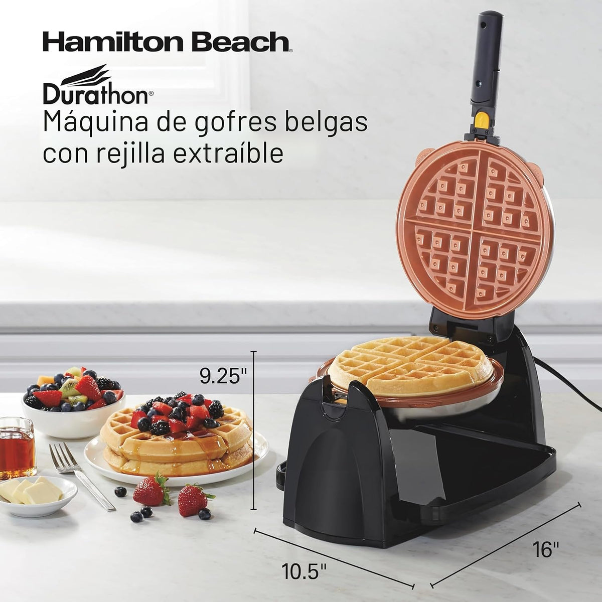 Máquina para waffles giratorio Hamilton Beach
