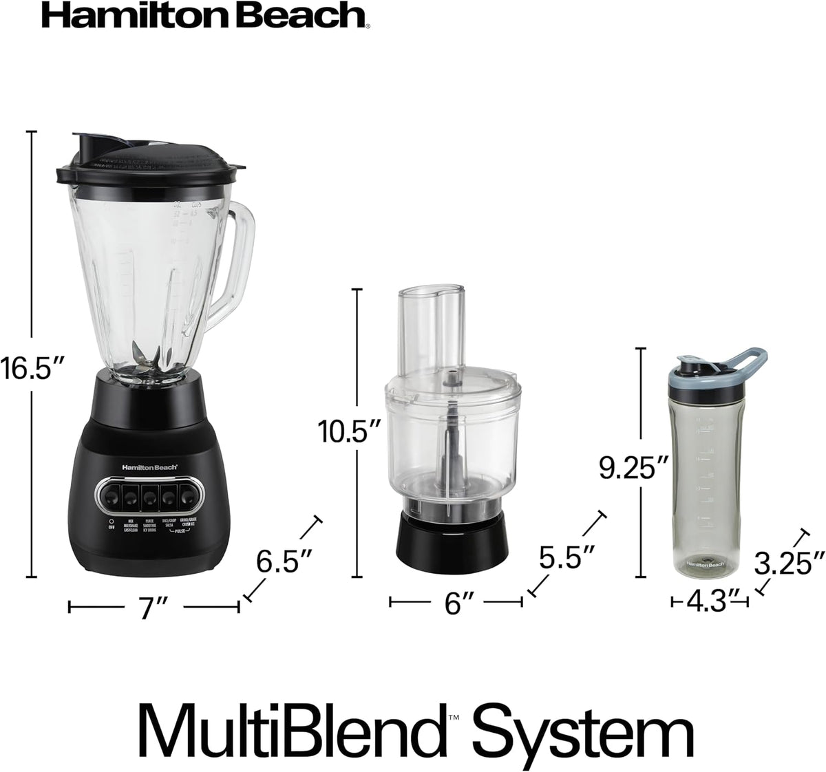 Licuadora 3 en 1 de 1.5 litros 800W Hamilton Beach