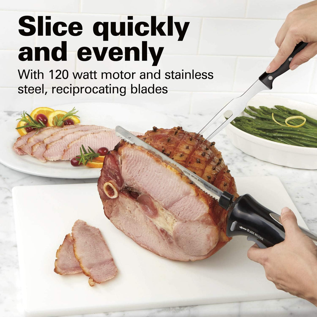 Cuchillo eléctrico para carnes o pan 120W Hamilton Beach