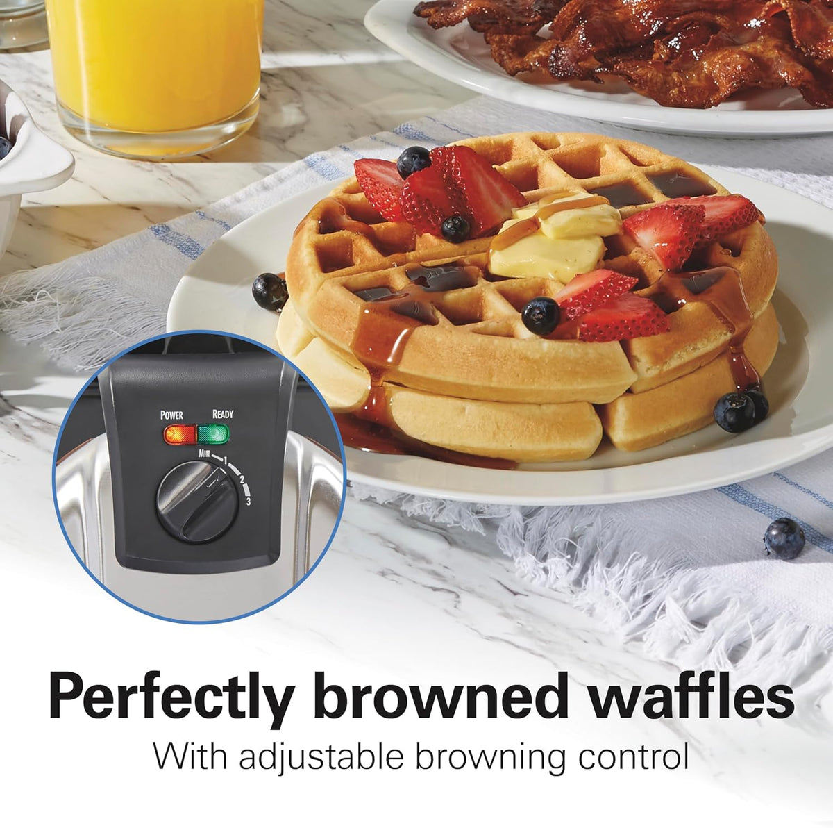 Máquina para waffles giratorio Hamilton Beach
