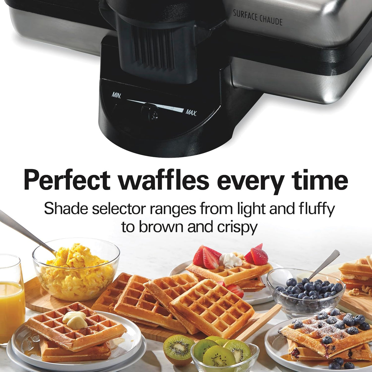 Máquina para hacer waffles doble 700W Hamilton Beach