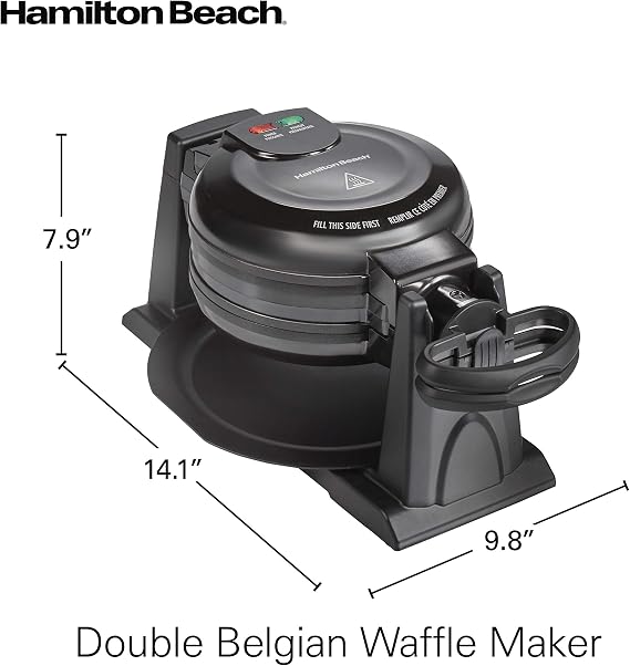 Máquina para waffles doble giratorio 1300W Hamilton Beach