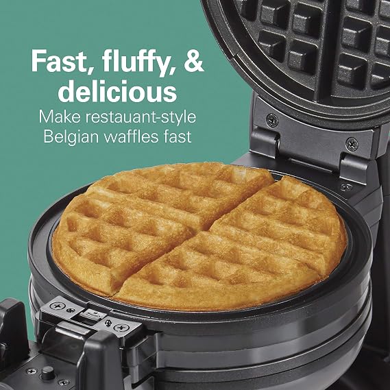 Máquina para waffles doble giratorio 1300W Hamilton Beach