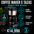 Coffee Maker Digital 5 tazas Hamilton Beach