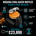 Máquina para waffles giratorio Hamilton Beach