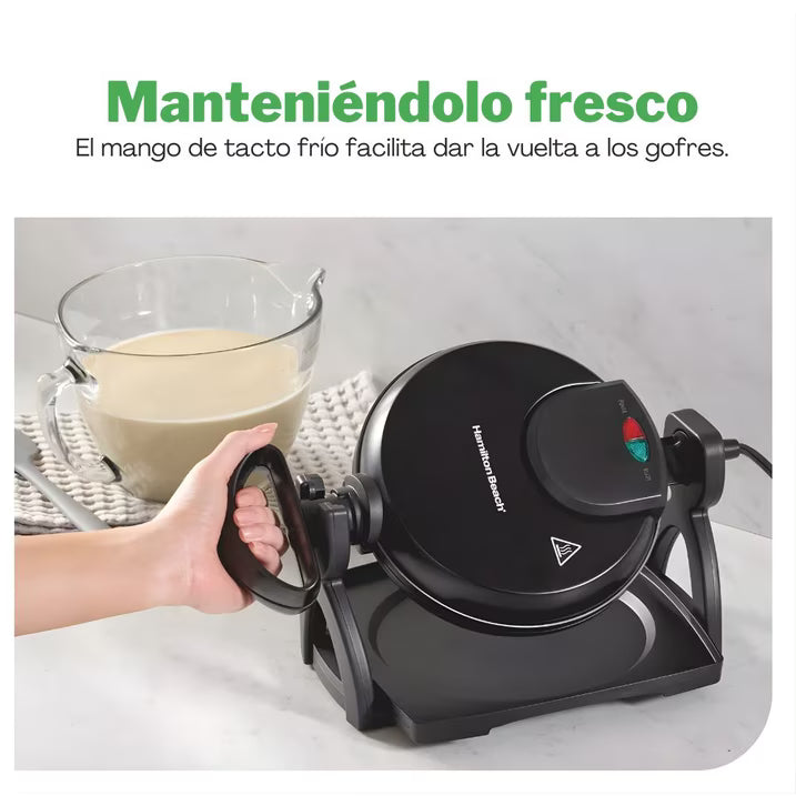 Máquina para waffles giratorio 800W Hamilton Beach