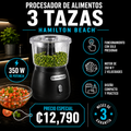 Procesador de alimentos 3 tazas 350W Hamilton Beach