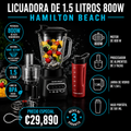 Licuadora 3 en 1 de 1.5 litros 800W Hamilton Beach